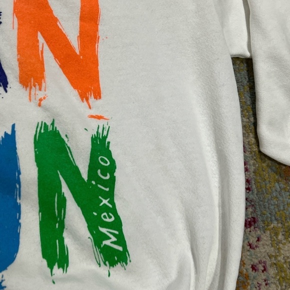 Vintage 80s Cancun Mexico Travel Tourism Destination Vacation Sweatshirt - Picture 4 of 5